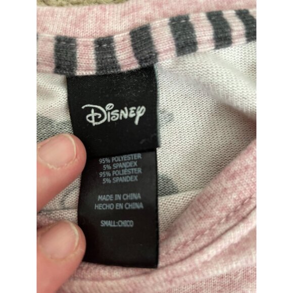 Disney Women's Lightweight Mickey & Minnie Pink Sweater Shirt Size Small - Picture 2 of 3